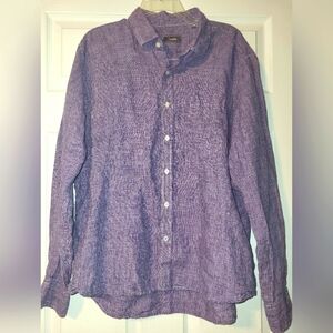 Neiman Marcus Men's Linen Long Sleeve Button Down Shirt Size‎ X Large